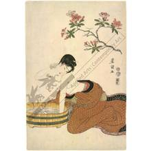 Utagawa Toyokuni I: Washing the neck (title not original) - Austrian Museum of Applied Arts