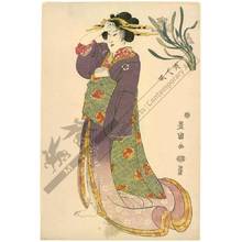 Utagawa Toyokuni I: Waiting woman (title not original) - Austrian Museum of Applied Arts