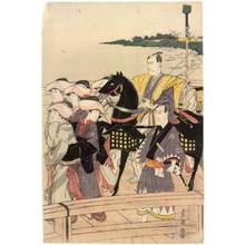 Utagawa Toyokuni I: Procession on the bridge - Austrian Museum of Applied Arts