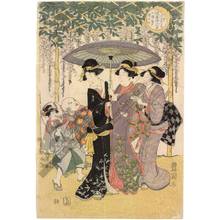 Utagawa Toyokuni I: Fourth month: Wisteria at Kameido - Austrian Museum of Applied Arts