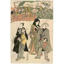 Utagawa Toyokuni I: Third month: The Kiyomizu hall at Ueno - Austrian Museum of Applied Arts