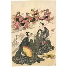 Utagawa Toyokuni I: Seventh month: Six poets and the bon dance - Austrian Museum of Applied Arts