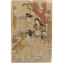 菊川英山: Yukihira and the sisters Matsukaze and Murasame (title not original) - Austrian Museum of Applied Arts