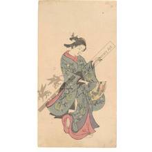 Nishikawa Sukenobu: Dancing woman with a fan (title not original) - Austrian Museum of Applied Arts