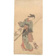 Nishikawa Sukenobu: Woman with a cat (title not original) - Austrian Museum of Applied Arts