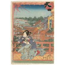 Utagawa Kunisada: Enjoying the evening cool at Ryogoku - Austrian Museum of Applied Arts