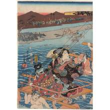 Utagawa Kunisada II: Oi river - Austrian Museum of Applied Arts