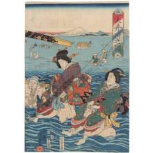 Utagawa Kunisada II: Oi river - Austrian Museum of Applied Arts