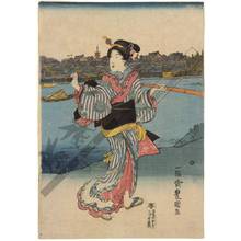 歌川国貞: Women by the riverside (title not original) - Austrian Museum of Applied Arts