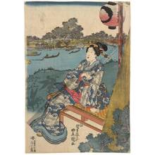 歌川国貞: Women by the riverside (title not original) - Austrian Museum of Applied Arts