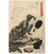 Utagawa Kunisada: Tooth blackening (title not original) - Austrian Museum of Applied Arts