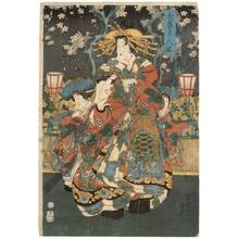 Utagawa Kunisada II: Crane (title not original) - Austrian Museum of Applied Arts