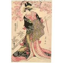 Utagawa Toyokuni I: Iwai Hanshiro as courtesan Agemaki from the Miura house - Austrian Museum of Applied Arts