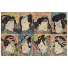 Utagawa Kunisada: Portraits of actors (title not original) - Austrian Museum of Applied Arts