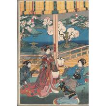 Utagawa Kunisada: Orchestra at the Horikawa palace - Austrian Museum of Applied Arts