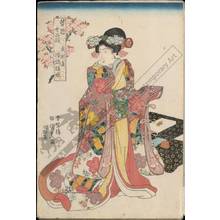 Utagawa Kunisada, 歌川国貞 (Utagawa Kunisada I)による浮世絵「Joruri, daughter of the chief of Yahagi」