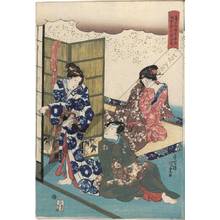 Utagawa Kunisada: Man and two women in a room (title not original) - Austrian Museum of Applied Arts