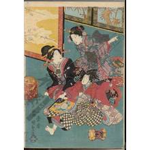 Utagawa Kunisada II: Murasaki manzai dancer - Austrian Museum of Applied Arts