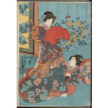 Utagawa Kunisada: New Year celebration (title not original) - Austrian Museum of Applied Arts