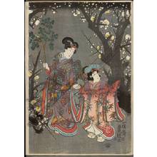 Japanese Print "Plum blossom spring" by Utagawa Kunisada, 歌川国貞 (Utagawa Kunisada I)