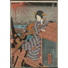 Utagawa Kunisada: Opening of the season at Ryogoku - Austrian Museum of Applied Arts