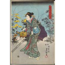 Utagawa Kunisada: Enjoying the evening cool and listening to the sound of the insects - Austrian Museum of Applied Arts