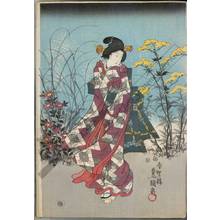 Utagawa Kunisada: Enjoying the evening cool and listening to the sound of the insects - Austrian Museum of Applied Arts