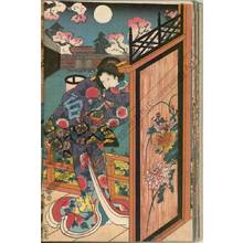 Utagawa Kunisada: Visit in the evening (title not original) - Austrian Museum of Applied Arts