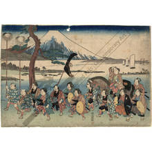 Utagawa Hiroshige: Children’s procession on the street - Austrian Museum of Applied Arts