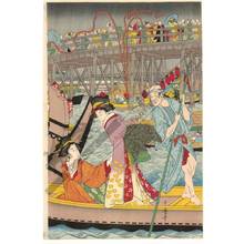 喜多川歌麿: True pictures of the opening of the season at Ryogoku bridge in Edo during der Bunka period - Austrian Museum of Applied Arts