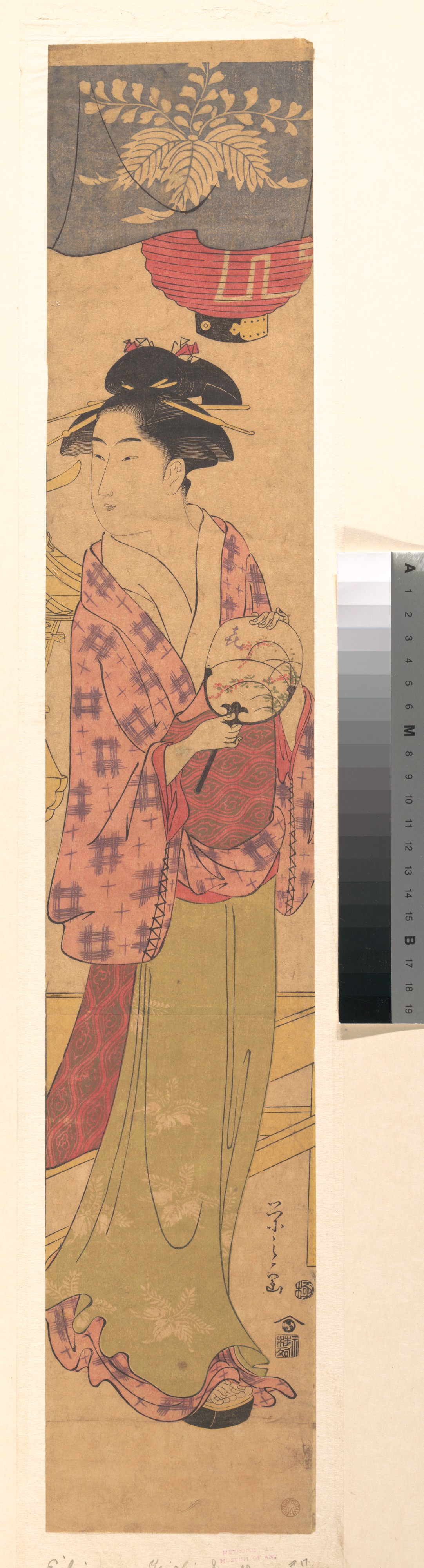 Hosoda Eishi: A Girl with a Fan - Metropolitan Museum of Art - Ukiyo-e ...