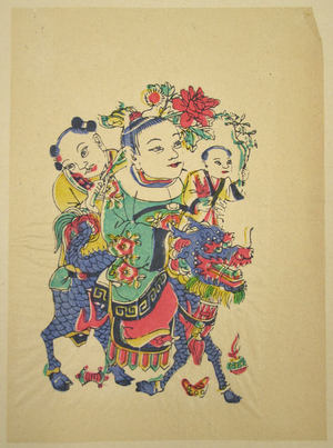 Unknown: One hundred thirty-five woodblock prints including New Year's pictures (nianhua), door gods, historical figures and Taoist deities - Metropolitan Museum of Art