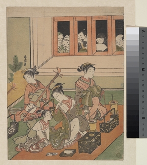 Japanese Print "The Watchers and the Watched" by Suzuki Harunobu, 鈴木春信 (Suzuki Harunobu (Japanese, 1725–1770))