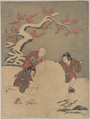 Suzuki Harunobu: The Snow Ball - Metropolitan Museum of Art