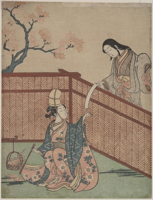 Suzuki Harunobu: Warming the Sake by Maple Leaf Fire - Metropolitan Museum of Art