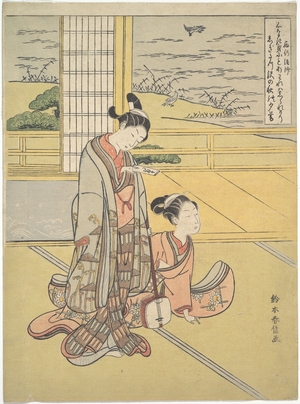 Suzuki Harunobu: Poem by the Monk Saigyô (1118-1190) - Metropolitan Museum of Art