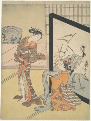 Suzuki Harunobu: A Girl Dressing - Metropolitan Museum of Art