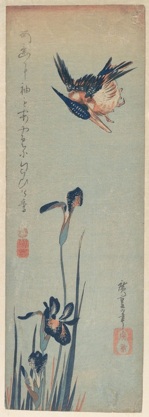 Utagawa Hiroshige: Kingfisher and Iris - Metropolitan Museum of Art