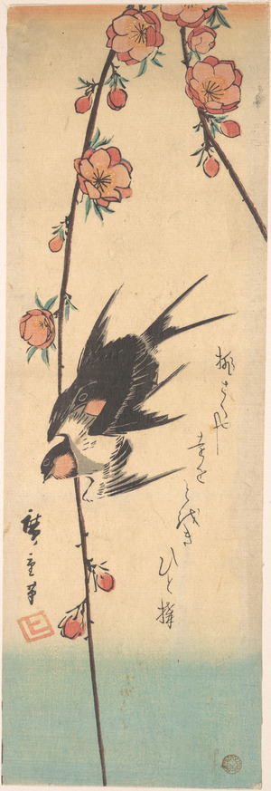 Utagawa Hiroshige: Pear Blossoms and Swallows - Metropolitan Museum of Art