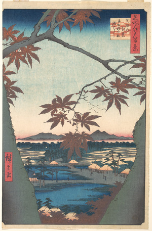 歌川広重: Maples at Mama, from the series One Hundred Famous Views of Edo - メトロポリタン美術館