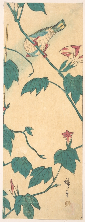 Utagawa Hiroshige: Morning Glories and Bird - Metropolitan Museum of Art