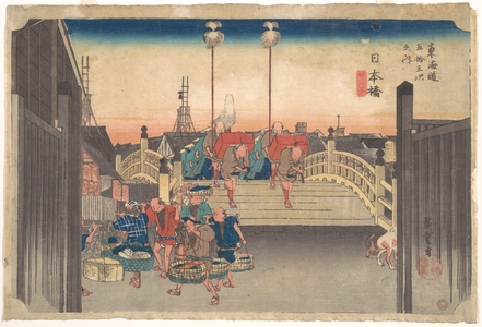 Utagawa Hiroshige: Stations One: Morning View of Nihonbashi - Metropolitan Museum of Art