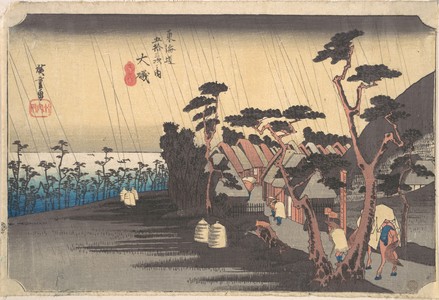 Utagawa Hiroshige: Tiger Rain at Ôiso Station - Metropolitan Museum of Art