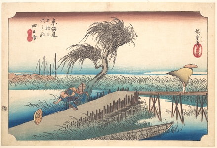 歌川広重: Mie River at Yokkaichi - メトロポリタン美術館