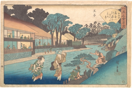 Utagawa Hiroshige: The Ôgiya at Ôji - Metropolitan Museum of Art