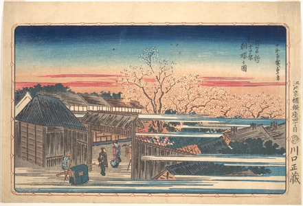 Utagawa Hiroshige: Morning Cherry Blossoms at Shin-Yoshiwara - Metropolitan Museum of Art