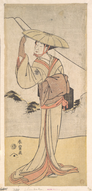 勝川春鶴: Nakamura Noshio II in the Role of Imayô uta Bikuni - メトロポリタン美術館