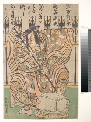 鳥居清長: Ichikawa Danjuro II in the Role of Soga Goro from the Play 