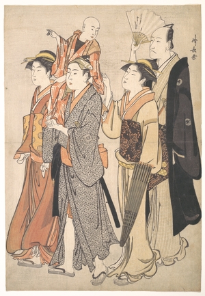 鳥居清長: Ichikawa Danjûrô V and His Family - メトロポリタン美術館