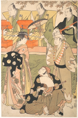 Torii Kiyonaga: Theatrical Scene, with Musicians - Metropolitan Museum of Art